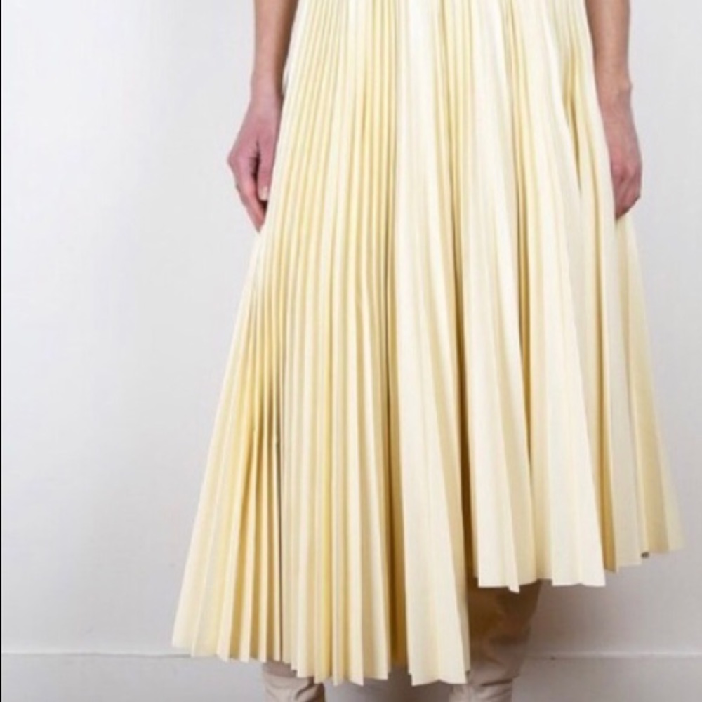 Pleated asymmetric leather skirt By Frankie shop